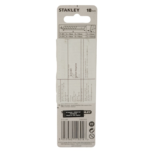 STANLEY® 18mm Snap-Off Blade (10 Pk)