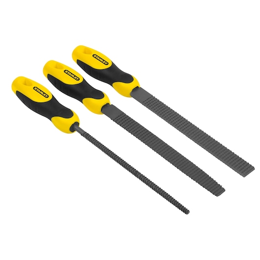 STANLEY® 3Pc. Set 8" Flat 1/2Round Round File