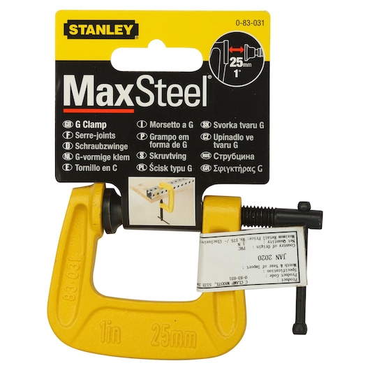 Maxsteel "G" Clamp, 25Mm/1"