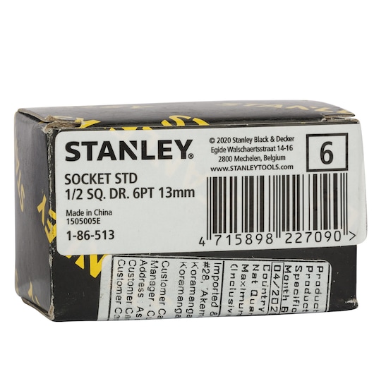 1/2" 6 Pt Standard Socket 13Mm