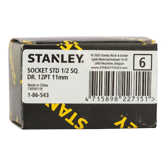 1/2" 12 Pt Standard Socket 11Mm