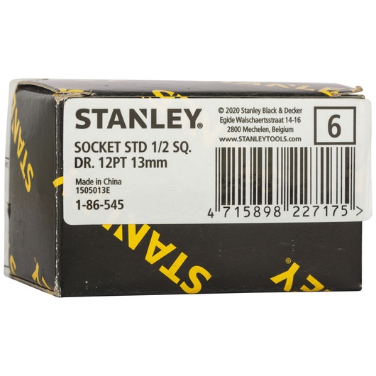 1/2" 12 Pt Standard Socket 13Mm