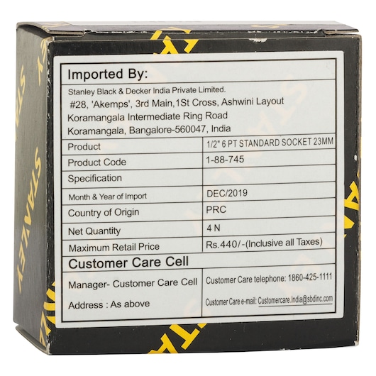 1/2" 6 Pt Standard Socket 23Mm