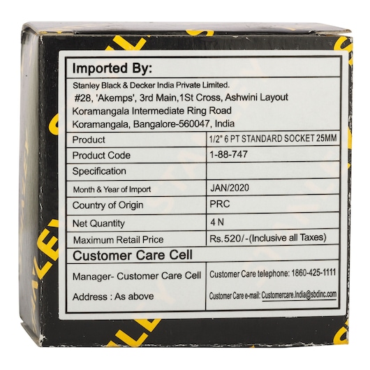 1/2" 6 Pt Standard Socket 25Mm