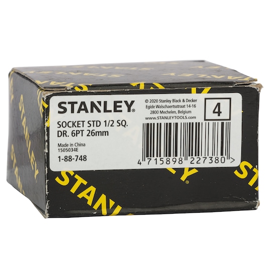 1/2" 6 Pt Standard Socket 26Mm
