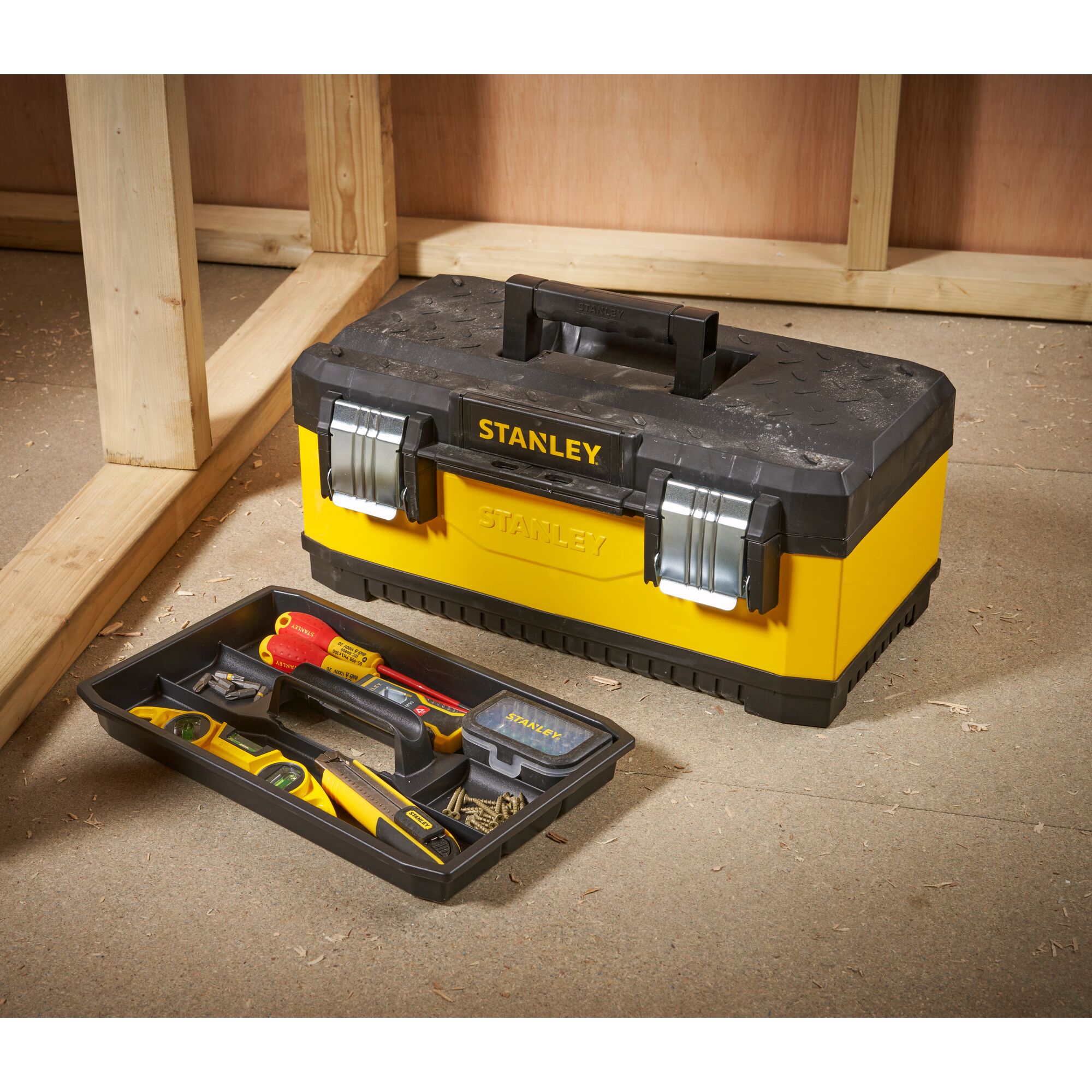 STANLEY® 20 in. Galvanized Metal Plastic Tool Box | STANLEY