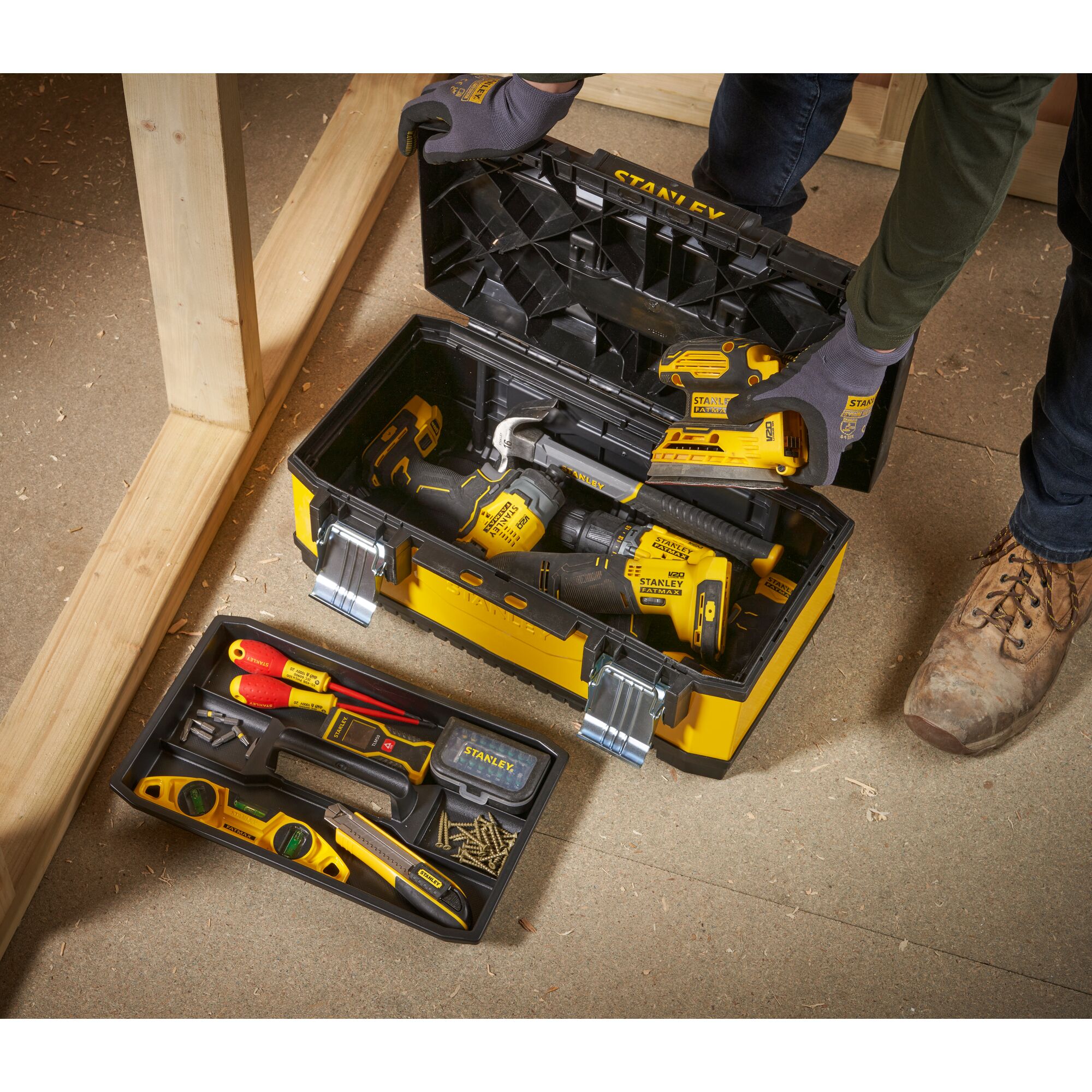 STANLEY® 20 in. Galvanized Metal Plastic Tool Box | STANLEY