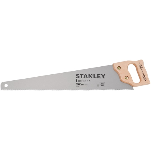 Stanley Wooden Handle Handsaw LUCTADOR HANDSAW 8 PTS 20INCH siddeview