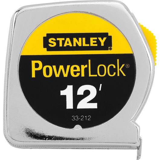 Close up of 12 foot powerlock tape measure.