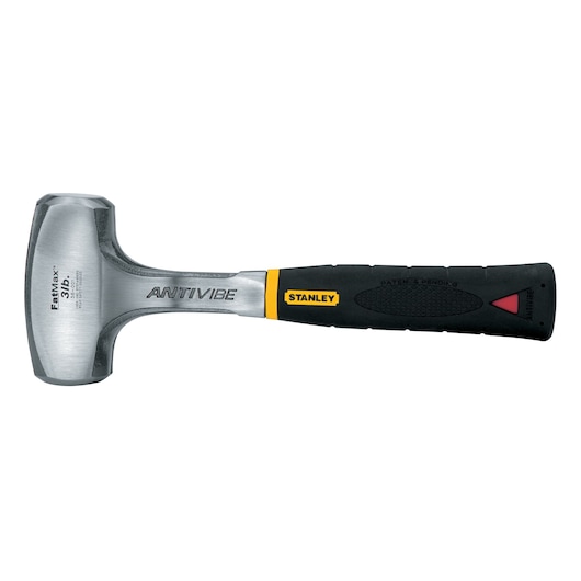 Stanley 56-001 sledgehammer with anti-vibration black grip, front angle, white background.
