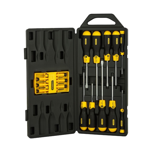 16 Pcss Cushion Grip Screwdriver Set