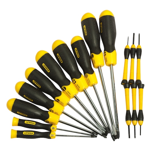 16 Pcss Cushion Grip Screwdriver Set