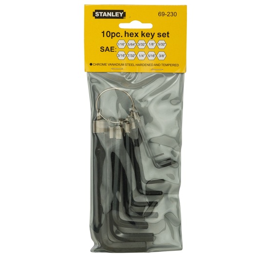 Inch Hex Key Set-Ring (10 pc.)