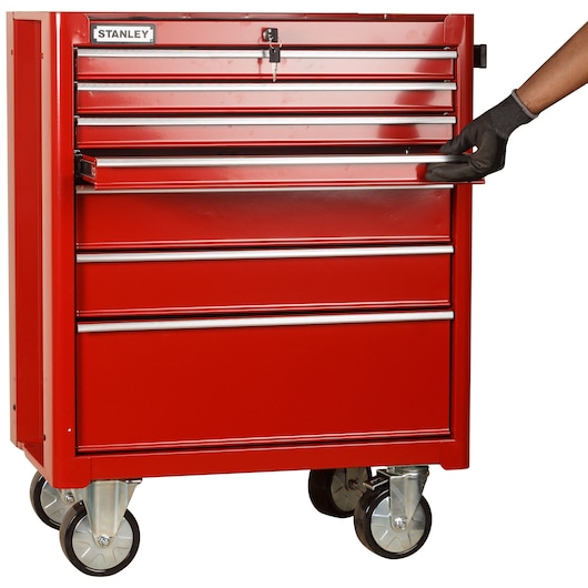ROLLING CABINET 7 DRAWERS - RED
