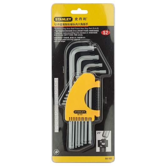12 Pcss. Long Ball Point Hex Key