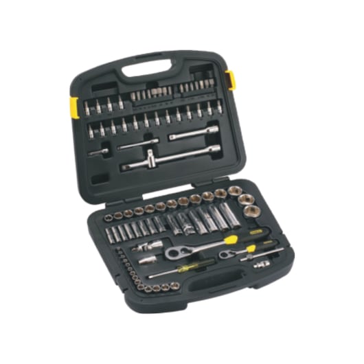 86PC 1/4 & 1/2 SQ.DR. SOCKET SET-6PT MET