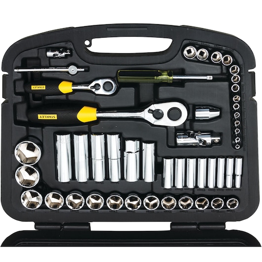 86 Pcs 1/4 & 1/2 Sq.Dr. Socket Set-6Pt Met