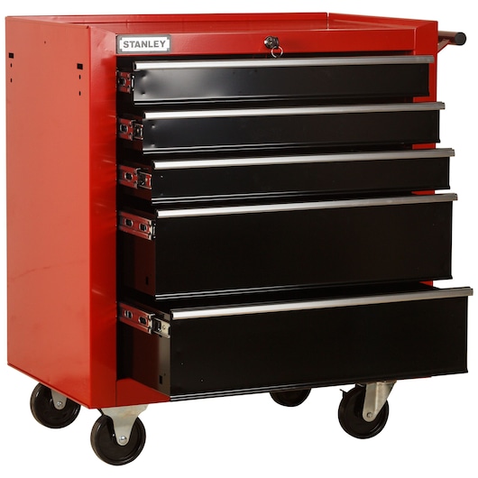 5 DRAWERS TROLLEY - RED