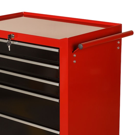 5 DRAWERS TROLLEY - RED