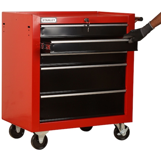 5 DRAWERS TROLLEY - RED