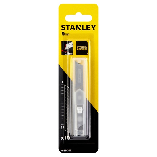 STANLEY® 9mm Snap-Off Knife Blade (10 Pk) STANLEY® 9mm Snap-Off Knife Blade (10 Pk)