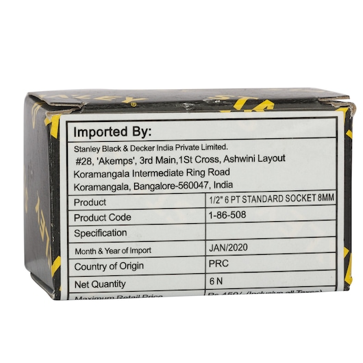 1/2" 6 Pt Standard Socket 8Mm