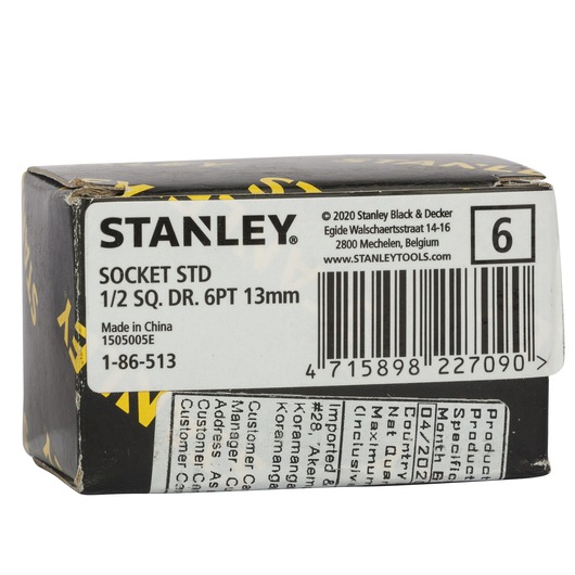 1/2" 6 Pt Standard Socket 13Mm