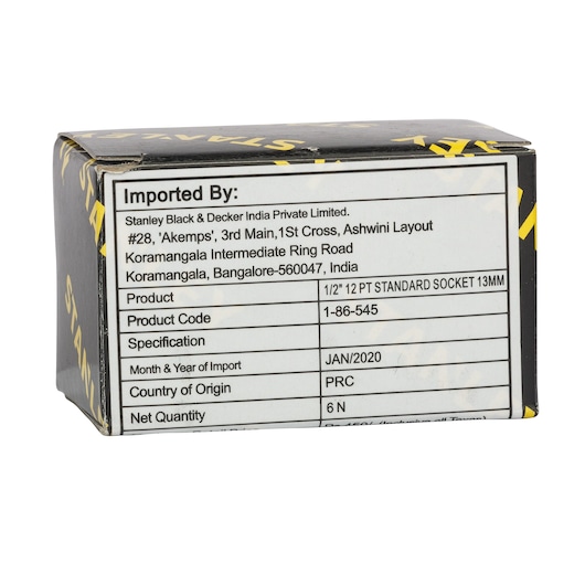 1/2" 12 Pt Standard Socket 13Mm