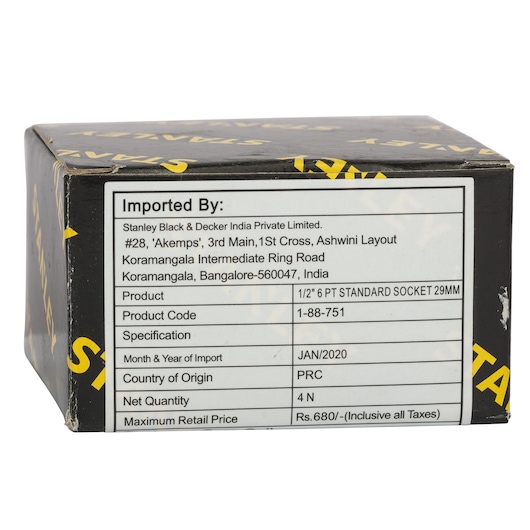 1/2" 6 Pt Standard Socket 29Mm