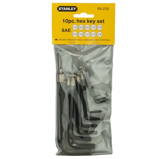 Inch Hex Key Set-Ring (10 pc.)