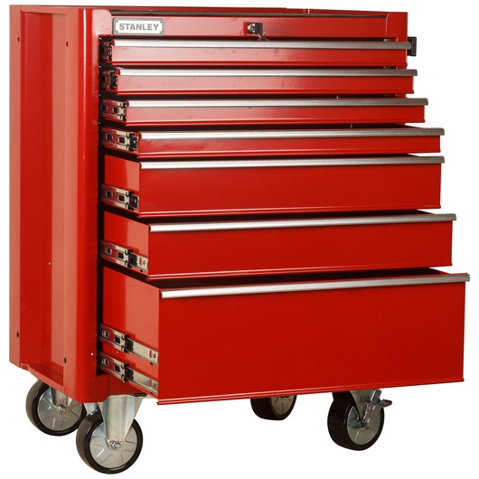 ROLLING CABINET 7 DRAWERS - RED