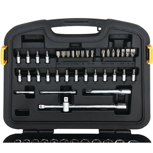 86 Pcs 1/4 & 1/2 Sq.Dr. Socket Set-6Pt Met