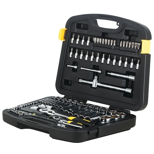 86 Pcs 1/4 & 1/2 Sq.Dr. Socket Set-6Pt Met