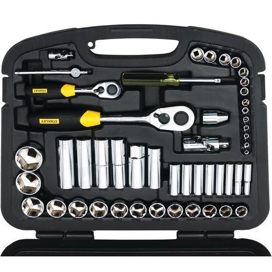 86 Pcs 1/4 & 1/2 Sq.Dr. Socket Set-6Pt Met