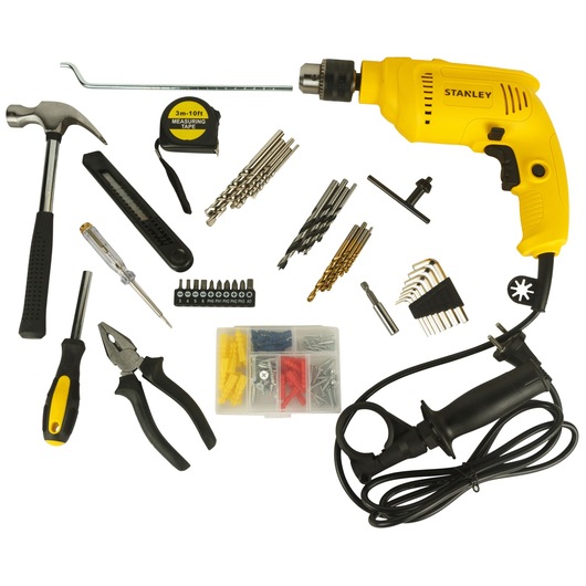 IMPACT DRILL 1/2" 600W WITH 120 ACCESSORIES