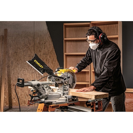 1800W 254mm Double Bevel Sliding Mitre Saw