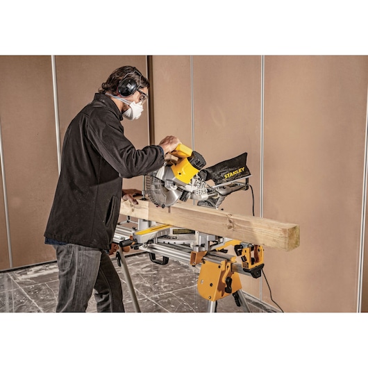 1800W 254mm Double Bevel Sliding Mitre Saw
