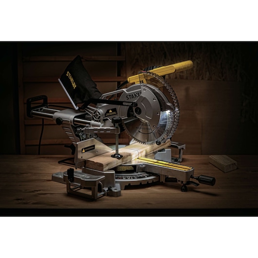 1800W 254mm Double Bevel Sliding Mitre Saw