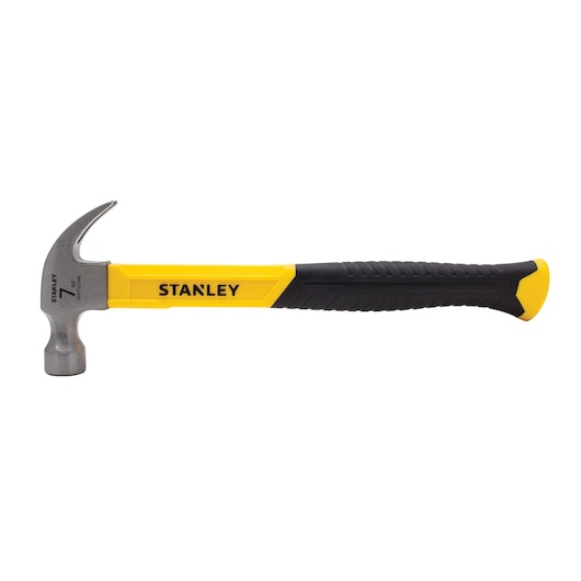 Profile of 7 ounce Curve Claw Fiberglass Hammer.