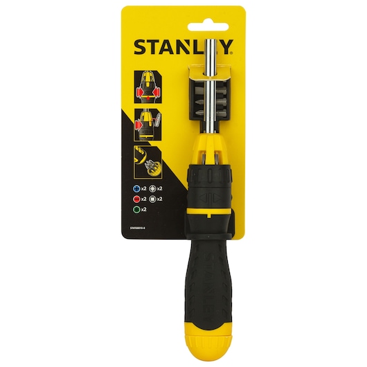 10 Pcs Ratcheting Multi-Bit Screwdriver