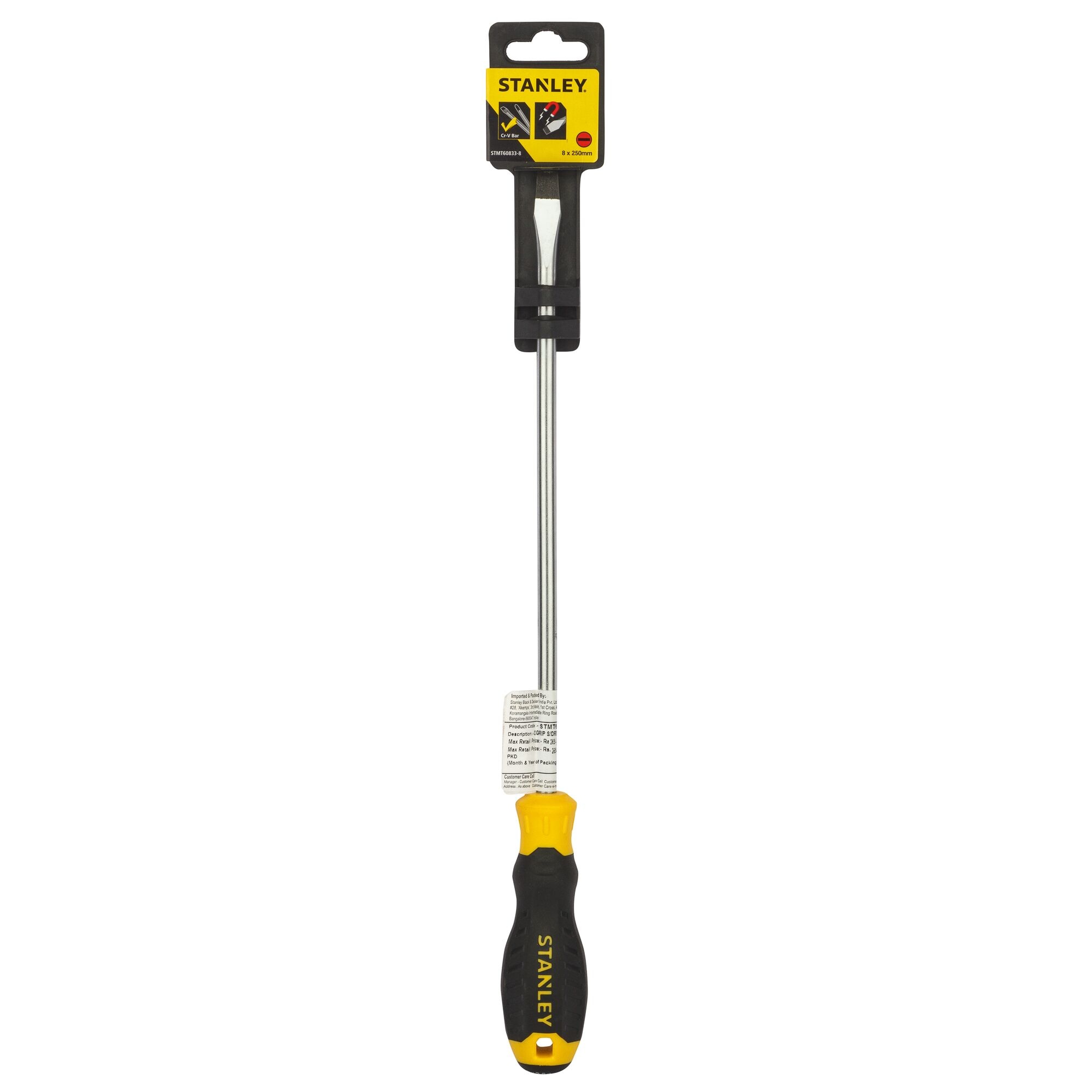 Cushion Grip Screw Driver Standard 8Mm X 250 Mm | STANLEY