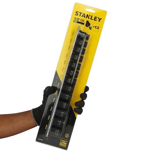 1/2 Std Impact Socket Set (13 Pcss) 10-11-12-13-14-15-16-17-18-19-21-22-24Mm