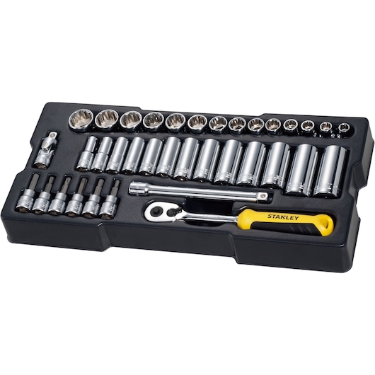36 Pcs 3/8In Metric Socket Module