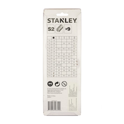 9 Pcs Long Torx Key Set (T10 To T50)