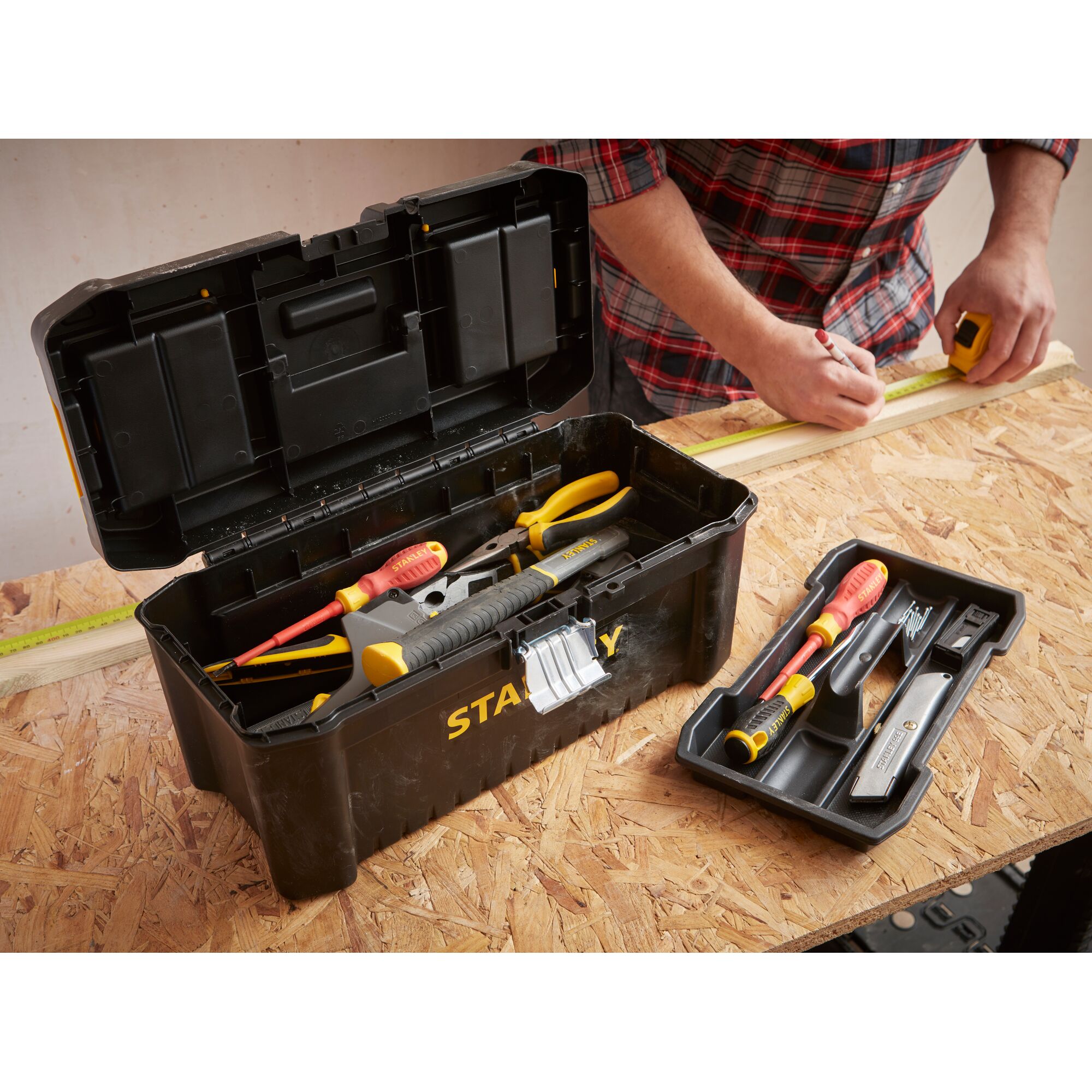STANLEY® 16 in. Essential Tool Box with Metal Latches | STANLEY