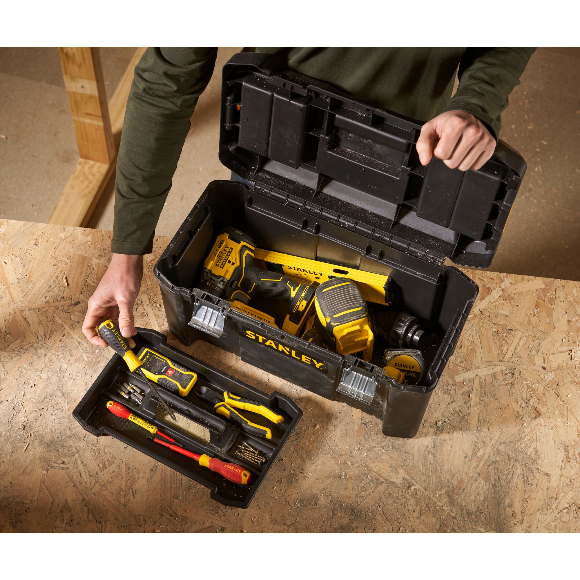 STANLEY® 19 in. Essential Tool Box With Metal Latches | STANLEY