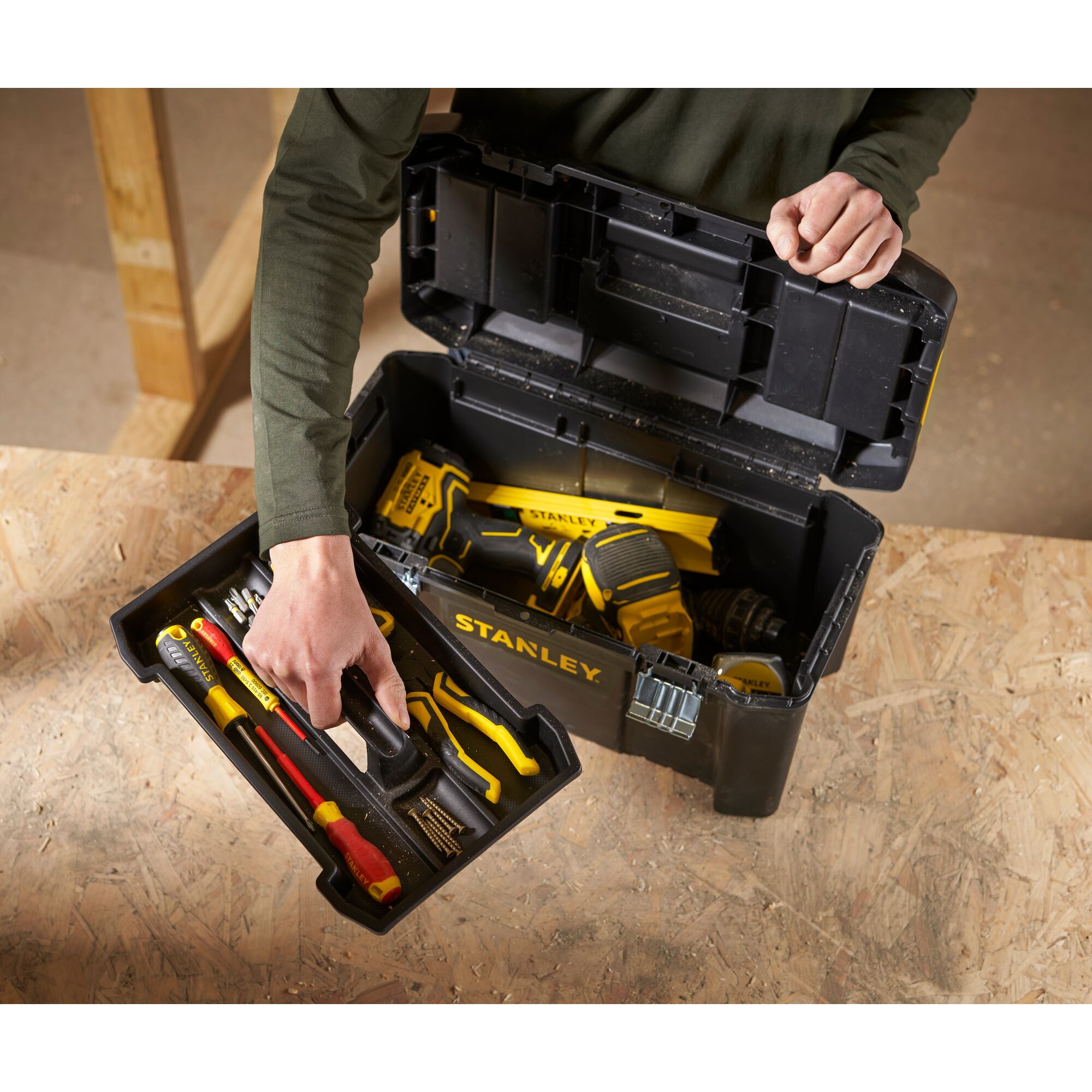 STANLEY® 19 in. Essential Tool Box With Metal Latches | STANLEY