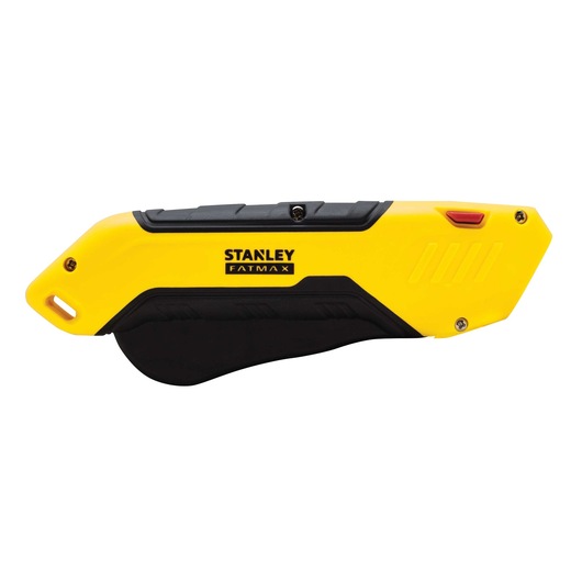 Stanley FATMAX yellow and black utility knife left-side view on white background