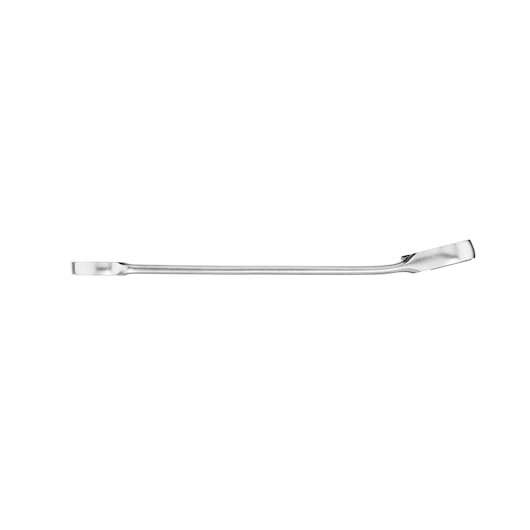 Metal pry bar tool with angled ends, shown on a white background.