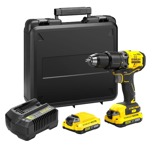KIT 20V BL HAMMER DRILL 100ACC CRYSTALBOX